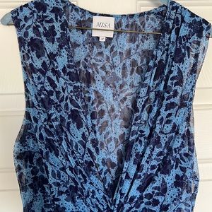 Beautiful Misa Los Angeles, blue floral dress